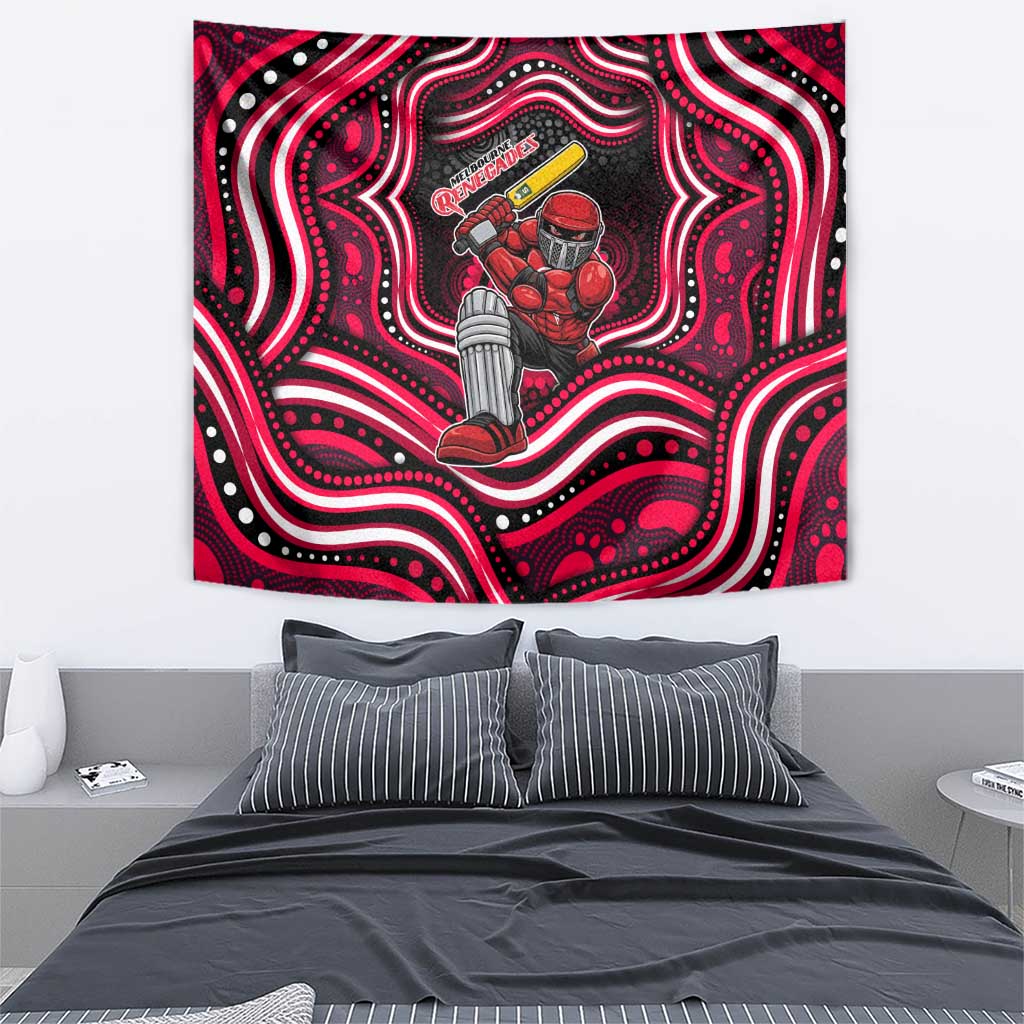 Melbourne Renegades Cricket Tapestry Australian Cricket Mascot - Modern Indigenous Style
