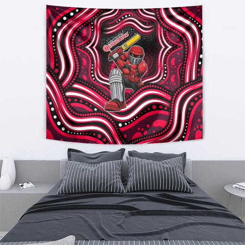 Melbourne Renegades Cricket Tapestry Australian Cricket Mascot - Modern Indigenous Style