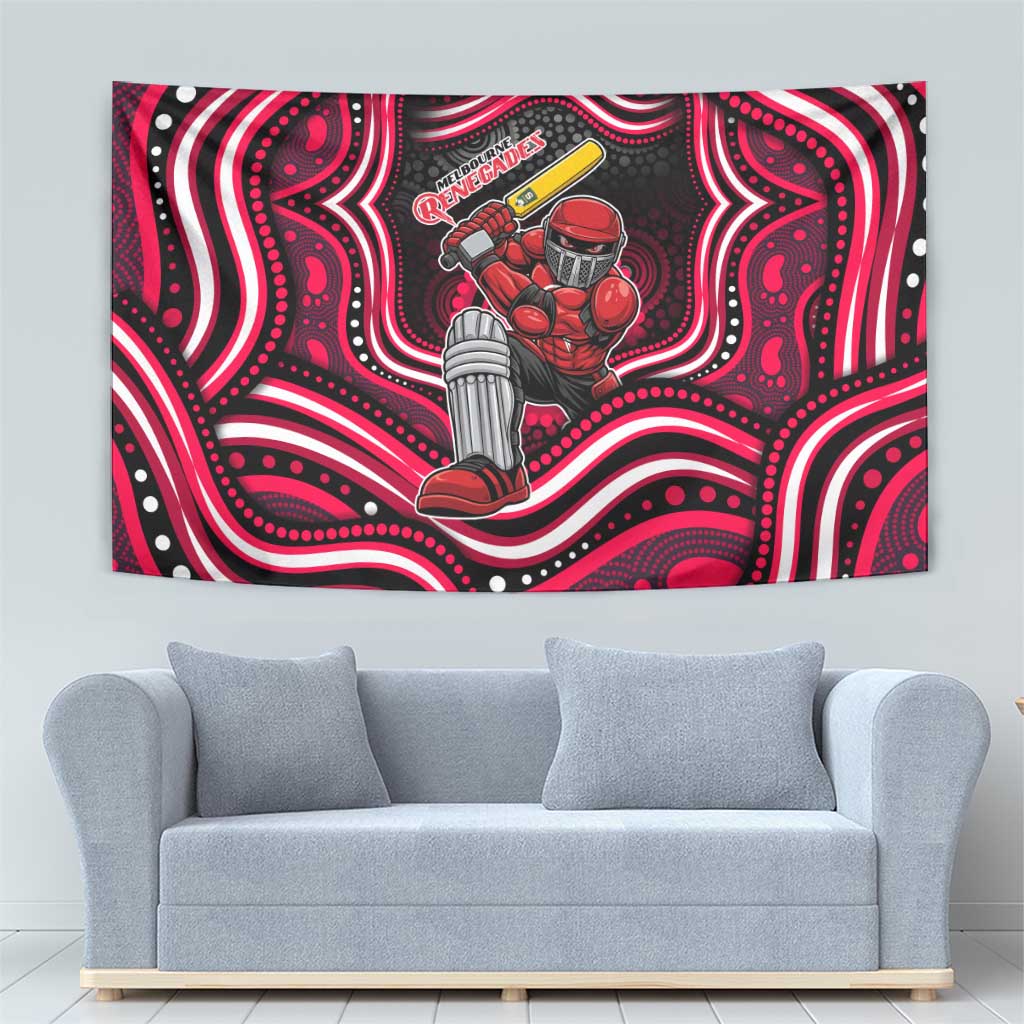 Melbourne Renegades Cricket Tapestry Australian Cricket Mascot - Modern Indigenous Style