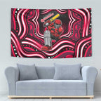 Melbourne Renegades Cricket Tapestry Australian Cricket Mascot - Modern Indigenous Style