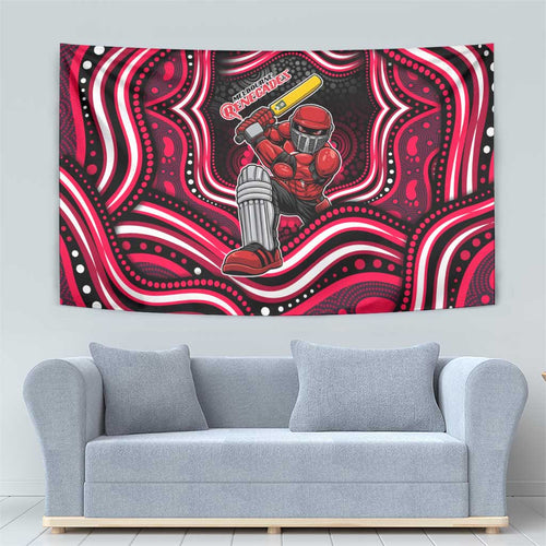Melbourne Renegades Cricket Tapestry Australian Cricket Mascot - Modern Indigenous Style