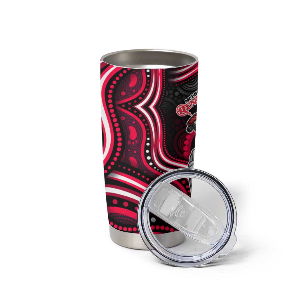 Melbourne Renegades Cricket Tumbler Cup Australian Cricket Mascot - Modern Indigenous Style