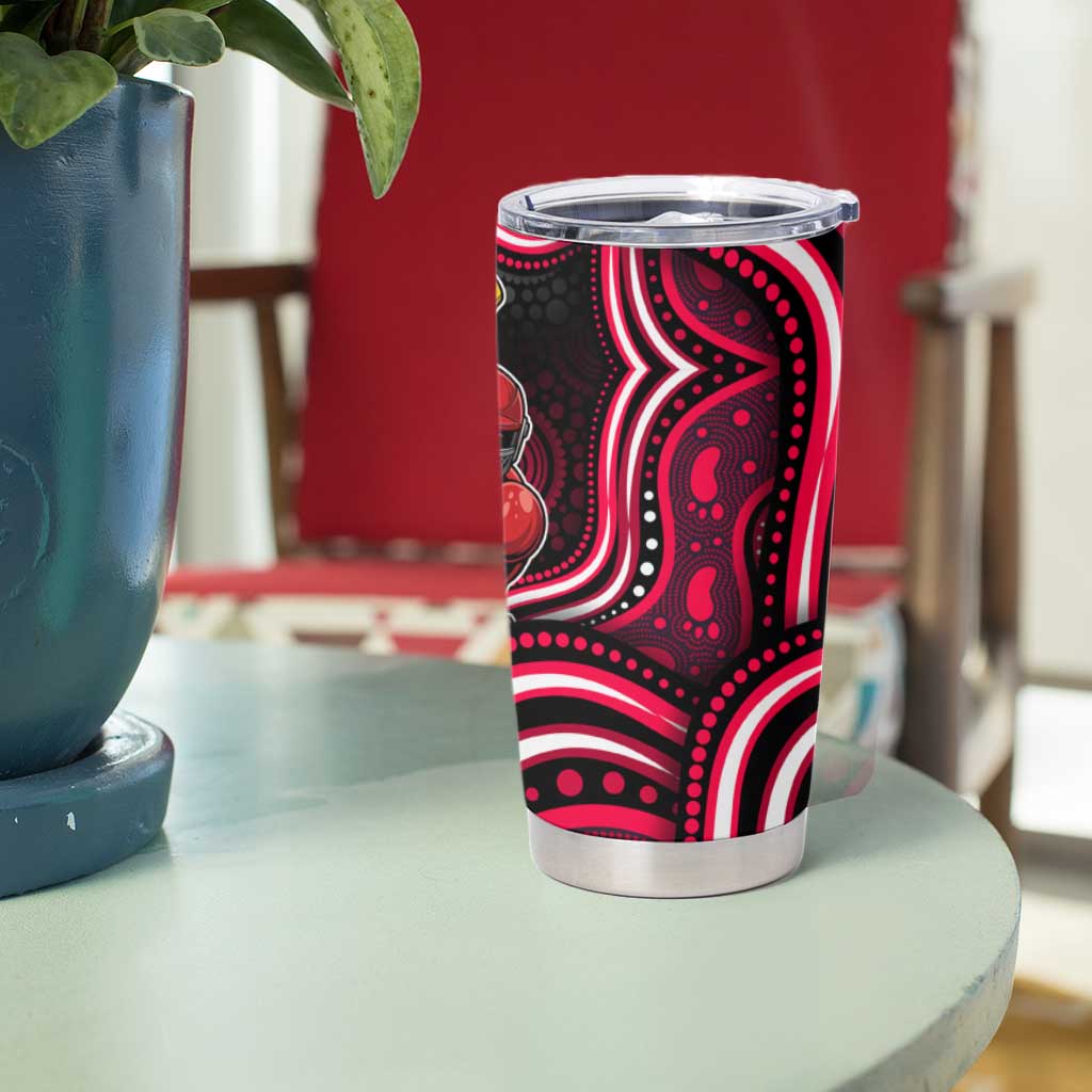 Melbourne Renegades Cricket Tumbler Cup Australian Cricket Mascot - Modern Indigenous Style