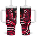 Melbourne Renegades Cricket Tumbler With Handle Australian Cricket Mascot - Modern Indigenous Style