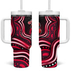 Melbourne Renegades Cricket Tumbler With Handle Australian Cricket Mascot - Modern Indigenous Style