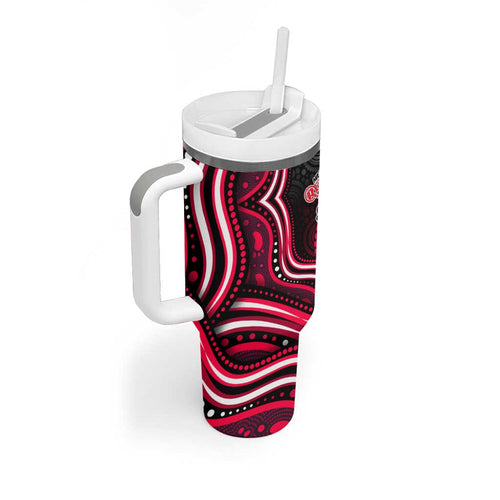 Melbourne Renegades Cricket Tumbler With Handle Australian Cricket Mascot - Modern Indigenous Style