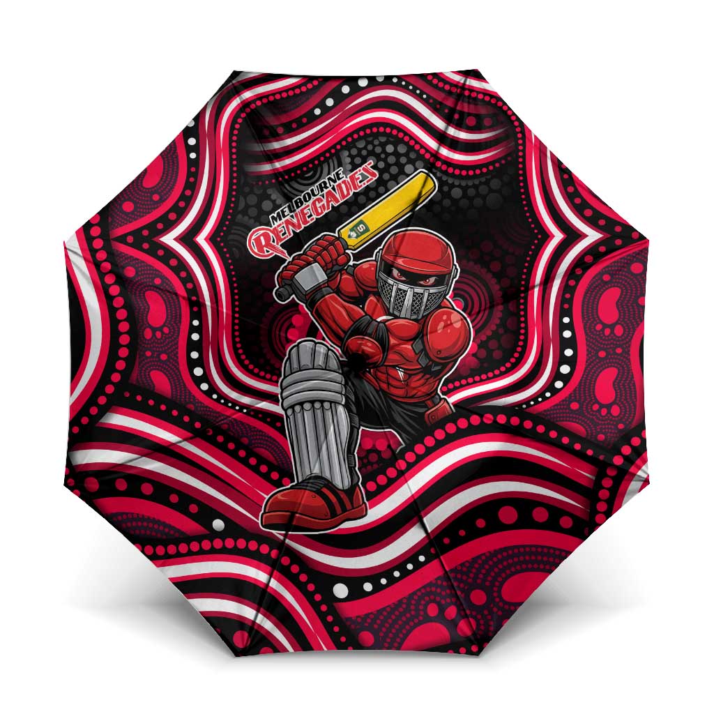 Melbourne Renegades Cricket Umbrella Australian Cricket Mascot - Modern Indigenous Style
