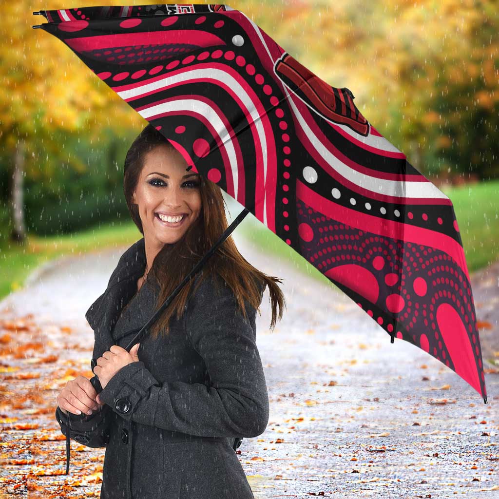 Melbourne Renegades Cricket Umbrella Australian Cricket Mascot - Modern Indigenous Style