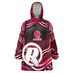 Melbourne Renegades Cricket Wearable Blanket Hoodie Australian Cricket Mascot - Modern Indigenous Style