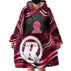 Melbourne Renegades Cricket Wearable Blanket Hoodie Australian Cricket Mascot - Modern Indigenous Style