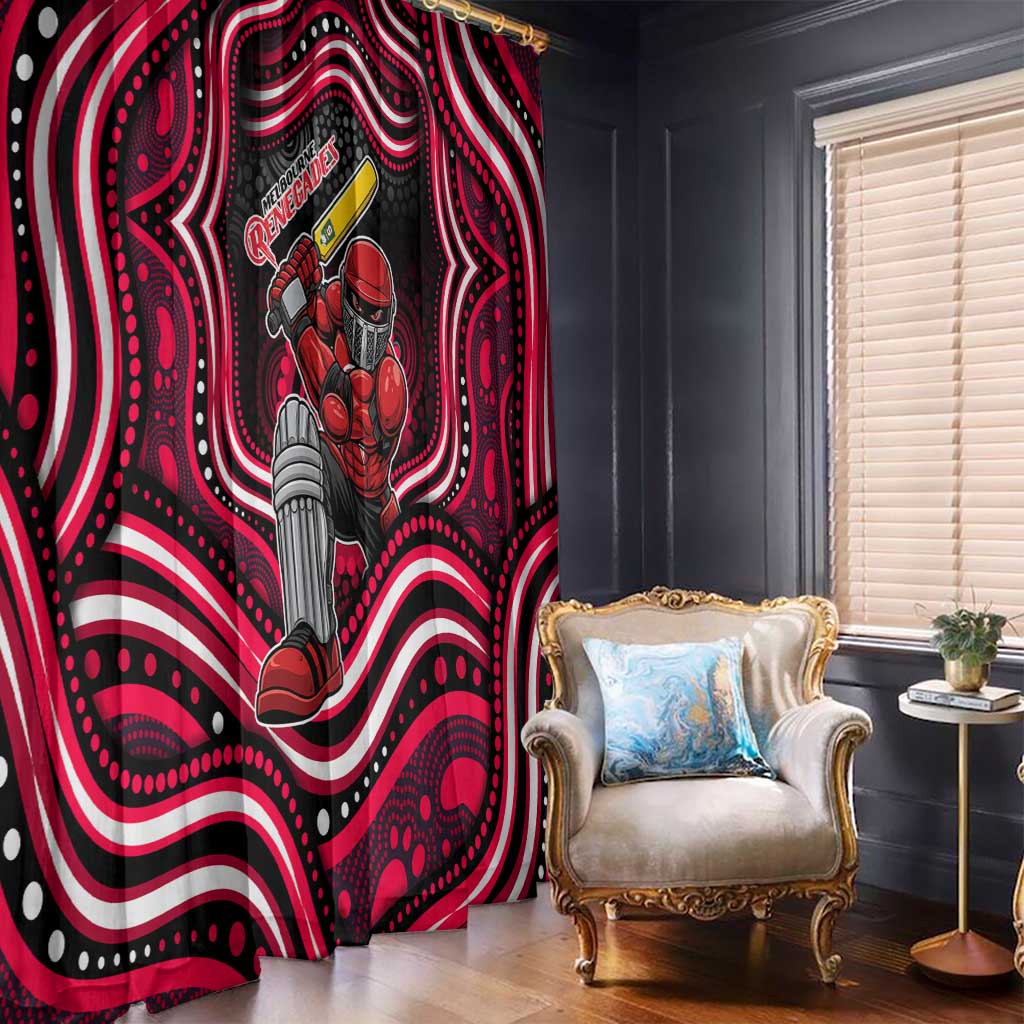 Melbourne Renegades Cricket Window Curtain Australian Cricket Mascot - Modern Indigenous Style