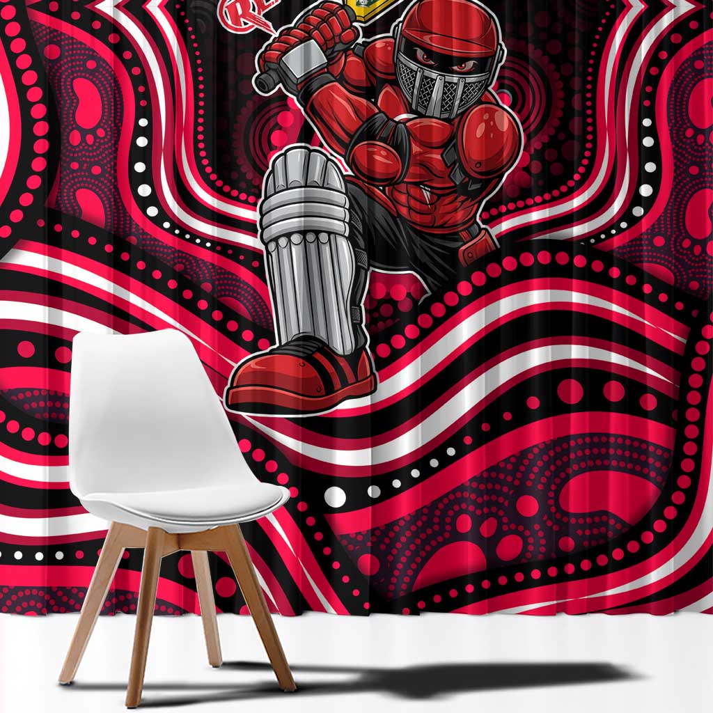 Melbourne Renegades Cricket Window Curtain Australian Cricket Mascot - Modern Indigenous Style