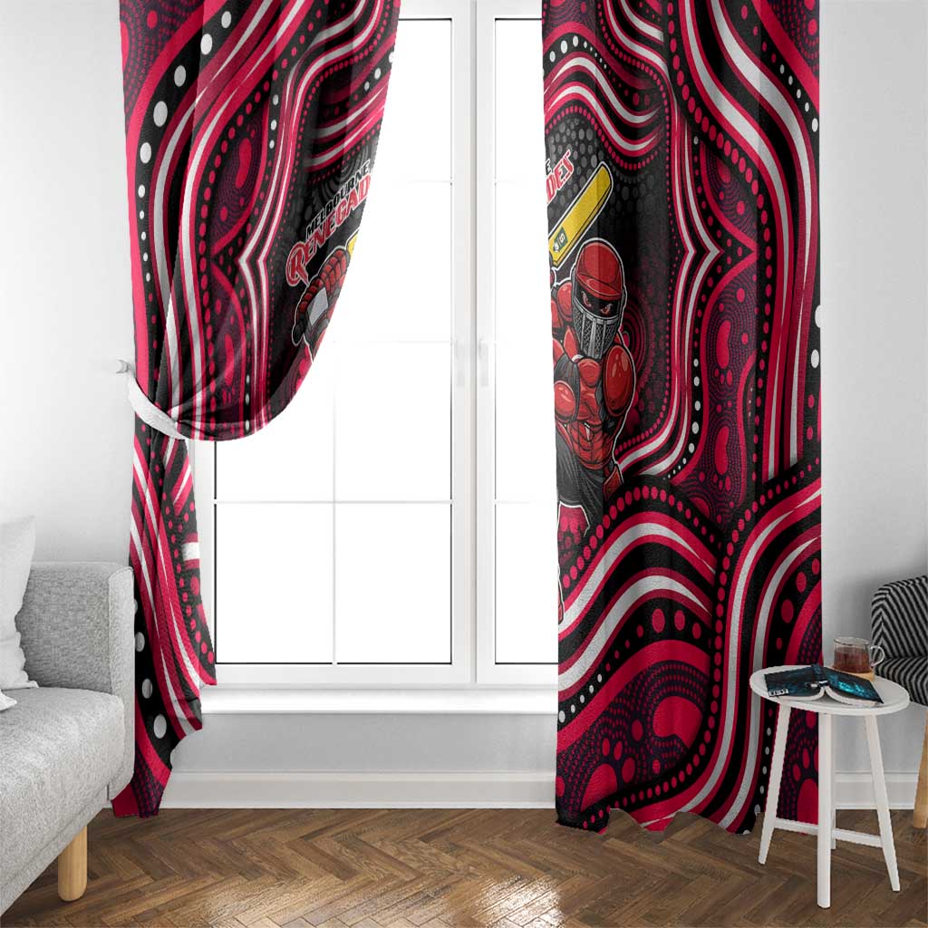 Melbourne Renegades Cricket Window Curtain Australian Cricket Mascot - Modern Indigenous Style