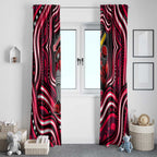 Melbourne Renegades Cricket Window Curtain Australian Cricket Mascot - Modern Indigenous Style