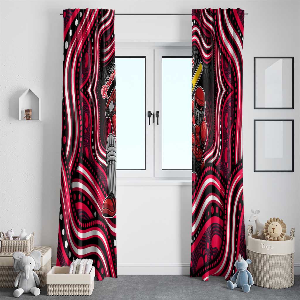 Melbourne Renegades Cricket Window Curtain Australian Cricket Mascot - Modern Indigenous Style