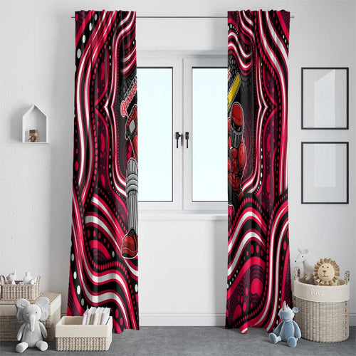 Melbourne Renegades Cricket Window Curtain Australian Cricket Mascot - Modern Indigenous Style