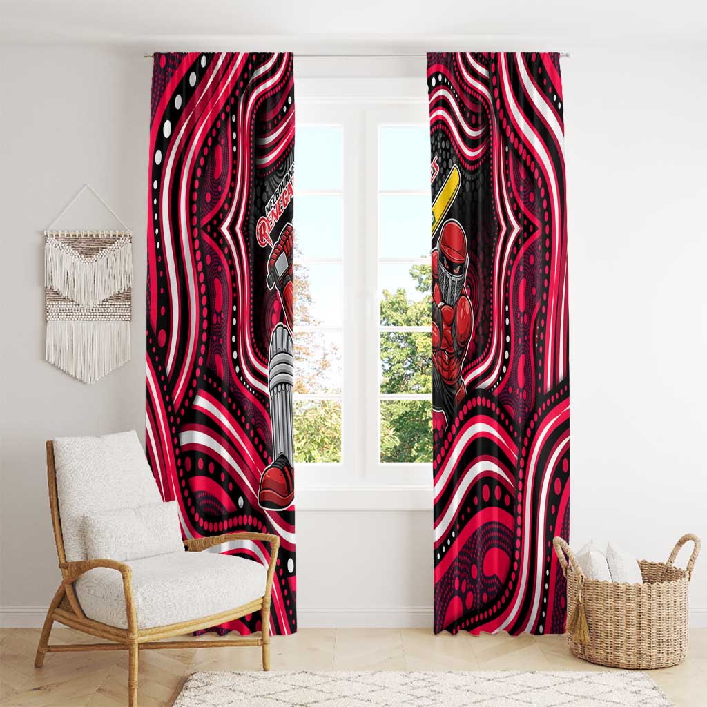 Melbourne Renegades Cricket Window Curtain Australian Cricket Mascot - Modern Indigenous Style