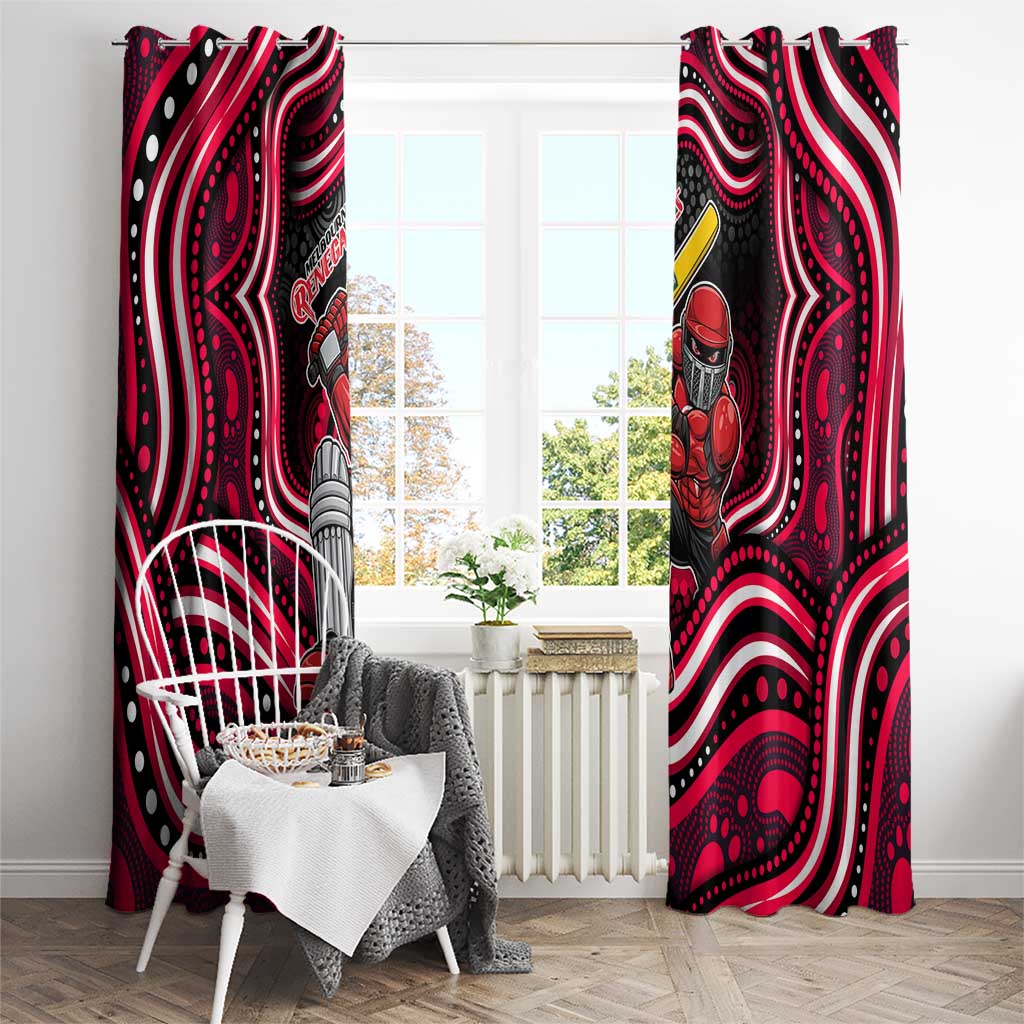 Melbourne Renegades Cricket Window Curtain Australian Cricket Mascot - Modern Indigenous Style