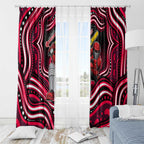 Melbourne Renegades Cricket Window Curtain Australian Cricket Mascot - Modern Indigenous Style