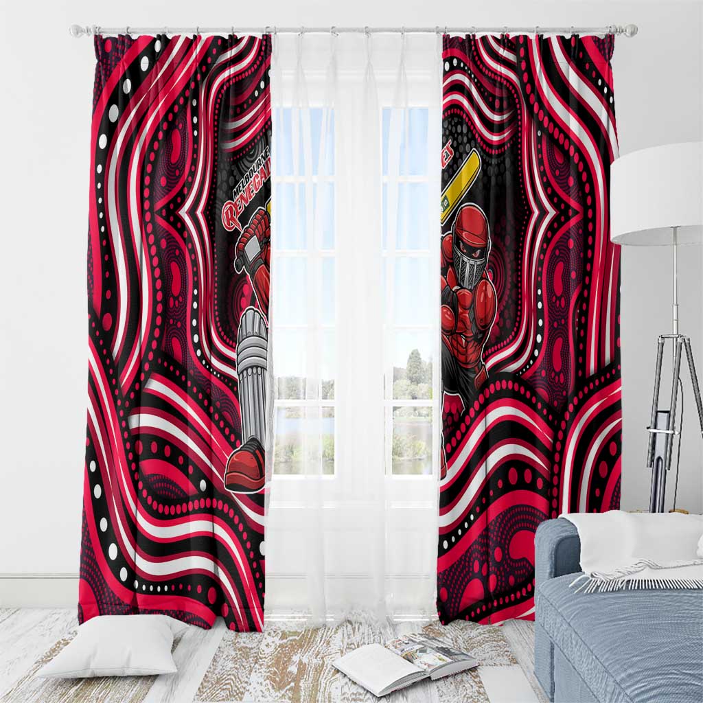 Melbourne Renegades Cricket Window Curtain Australian Cricket Mascot - Modern Indigenous Style