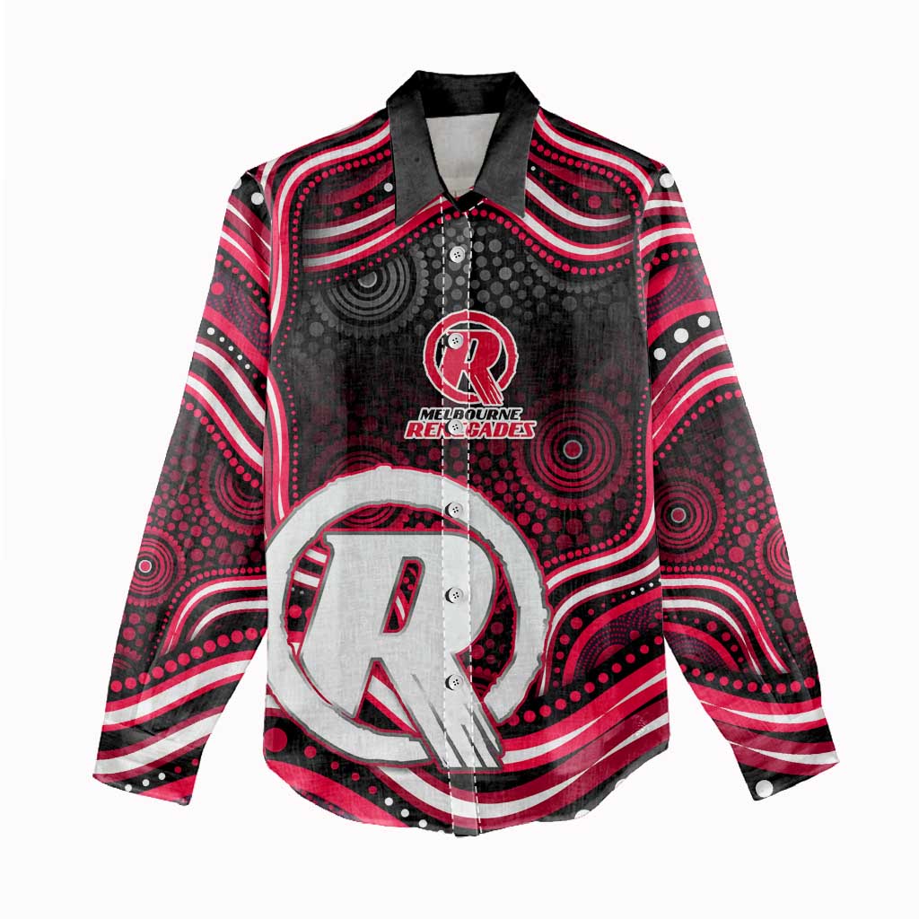 Melbourne Renegades Cricket Women Casual Shirt Australian Cricket Mascot - Modern Indigenous Style