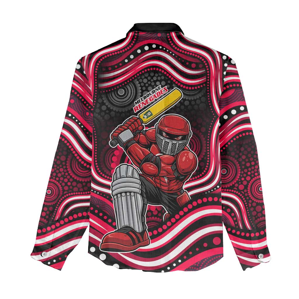 Melbourne Renegades Cricket Women Casual Shirt Australian Cricket Mascot - Modern Indigenous Style