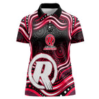 Melbourne Renegades Cricket Women Polo Shirt Australian Cricket Mascot - Modern Indigenous Style
