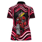 Melbourne Renegades Cricket Women Polo Shirt Australian Cricket Mascot - Modern Indigenous Style