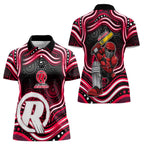 Melbourne Renegades Cricket Women Polo Shirt Australian Cricket Mascot - Modern Indigenous Style