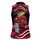 Melbourne Renegades Cricket Women Sleeveless Polo Shirt Australian Cricket Mascot - Modern Indigenous Style