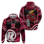 Melbourne Renegades Cricket Zip Hoodie Australian Cricket Mascot - Modern Indigenous Style