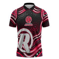 Melbourne Renegades Cricket Zipper Polo Shirt Australian Cricket Mascot - Modern Indigenous Style