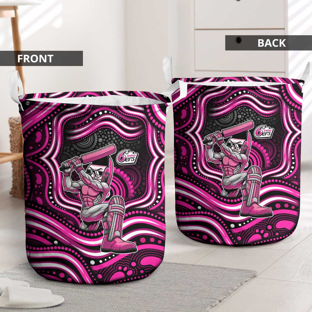Sydney Sixers Cricket Laundry Basket Australian Cricket Mascot - Modern Indigenous Style