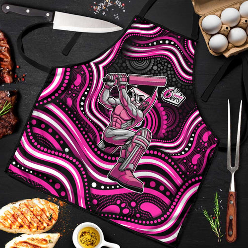 Sydney Sixers Cricket Apron Australian Cricket Mascot - Modern Indigenous Style