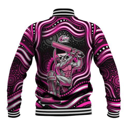 Sydney Sixers Cricket Baseball Jacket Australian Cricket Mascot - Modern Indigenous Style