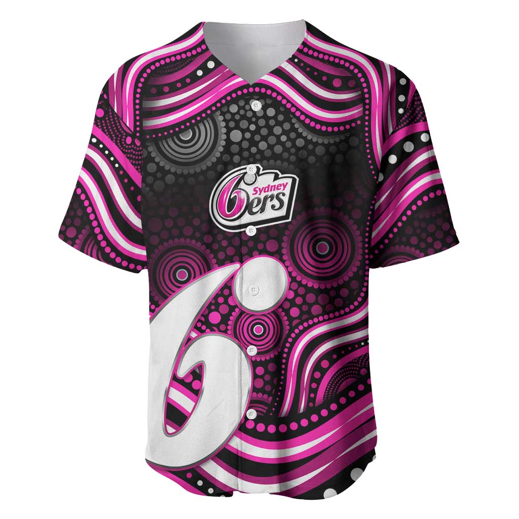 Sydney Sixers Cricket Baseball Jersey Australian Cricket Mascot - Modern Indigenous Style