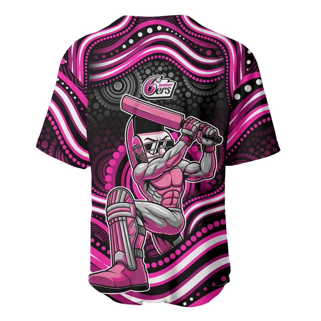 Sydney Sixers Cricket Baseball Jersey Australian Cricket Mascot - Modern Indigenous Style