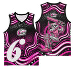 Sydney Sixers Cricket Basketball Jersey Australian Cricket Mascot - Modern Indigenous Style