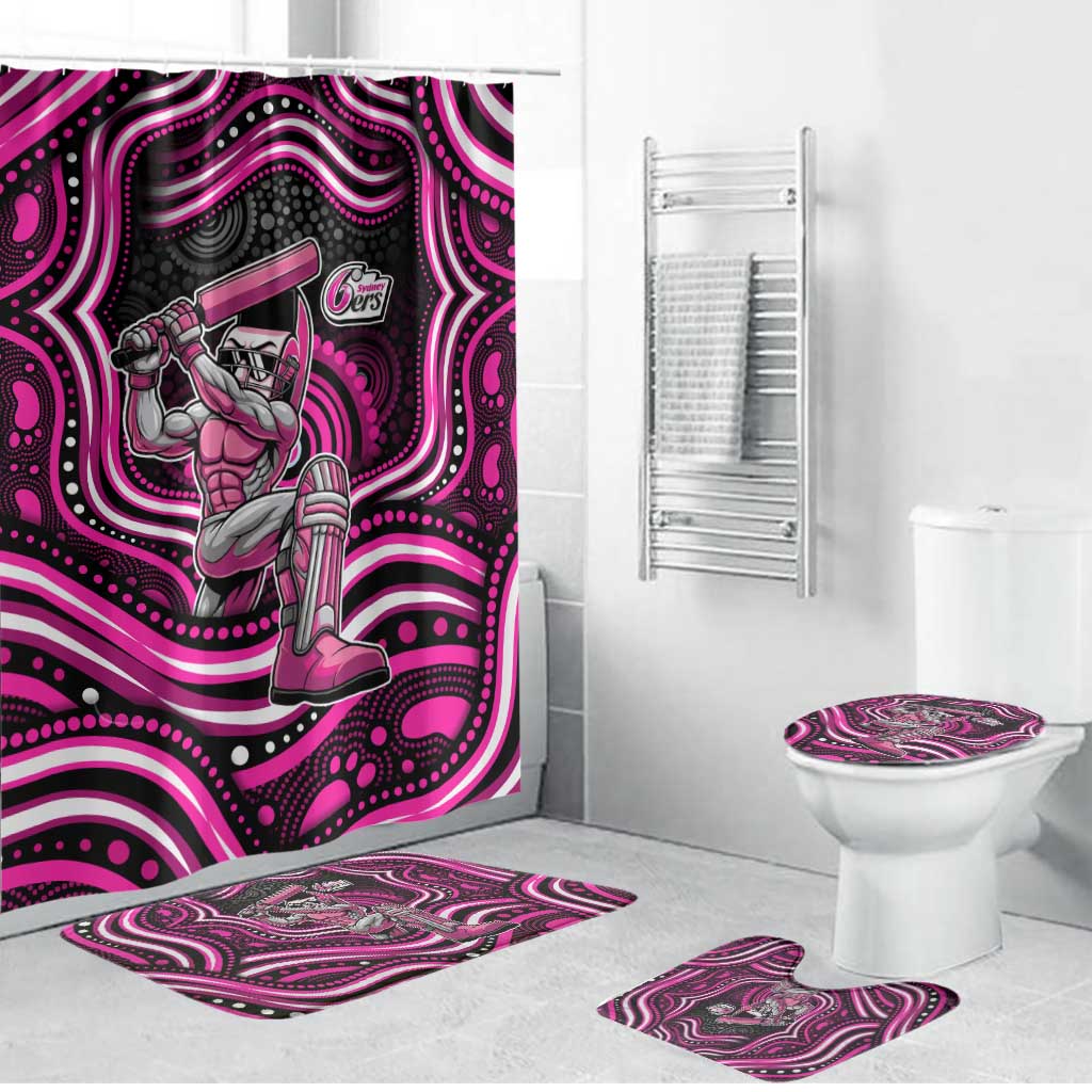 Sydney Sixers Cricket Bathroom Set Australian Cricket Mascot - Modern Indigenous Style
