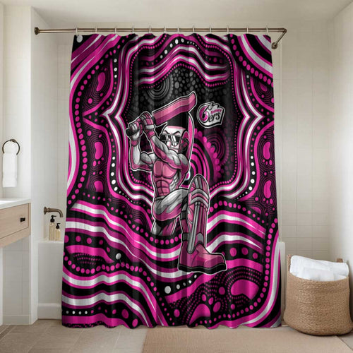 Sydney Sixers Cricket Bathroom Set Australian Cricket Mascot - Modern Indigenous Style