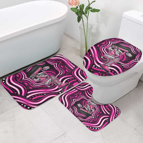 Sydney Sixers Cricket Bathroom Set Australian Cricket Mascot - Modern Indigenous Style
