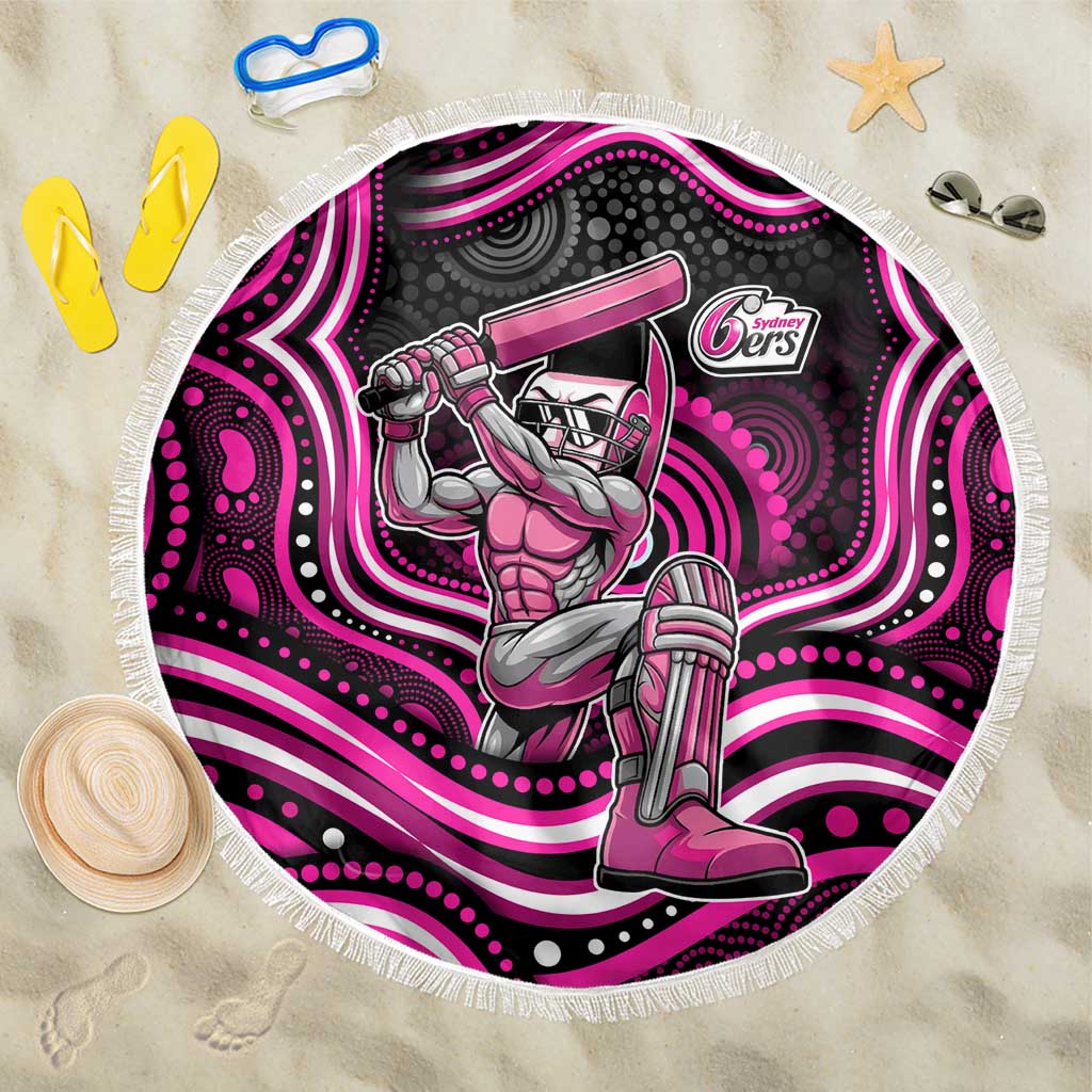 Sydney Sixers Cricket Beach Blanket Australian Cricket Mascot - Modern Indigenous Style