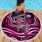 Sydney Sixers Cricket Beach Blanket Australian Cricket Mascot - Modern Indigenous Style