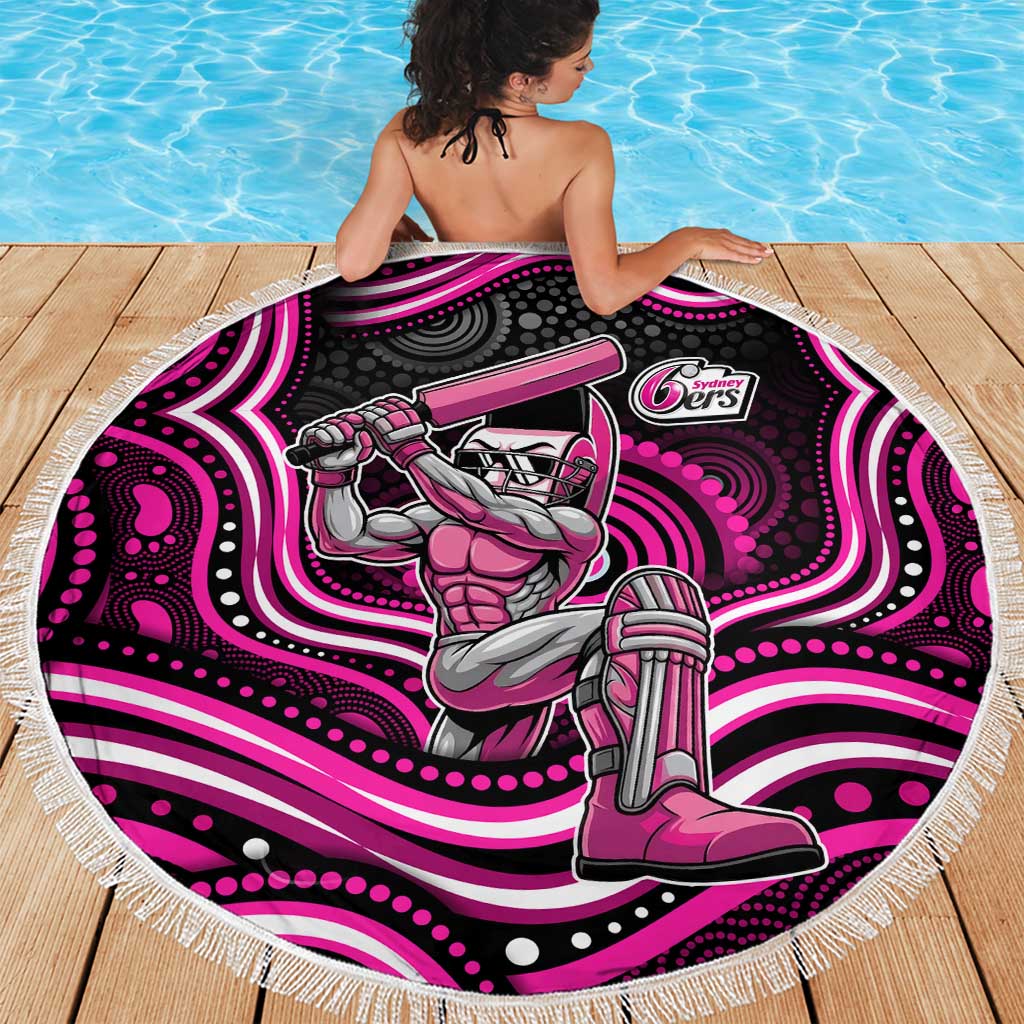 Sydney Sixers Cricket Beach Blanket Australian Cricket Mascot - Modern Indigenous Style