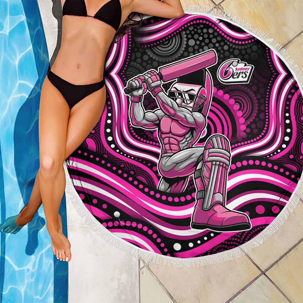 Sydney Sixers Cricket Beach Blanket Australian Cricket Mascot - Modern Indigenous Style