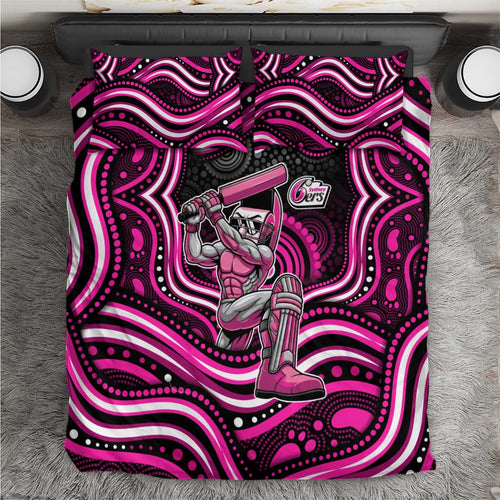 Sydney Sixers Cricket Bedding Set Australian Cricket Mascot - Modern Indigenous Style