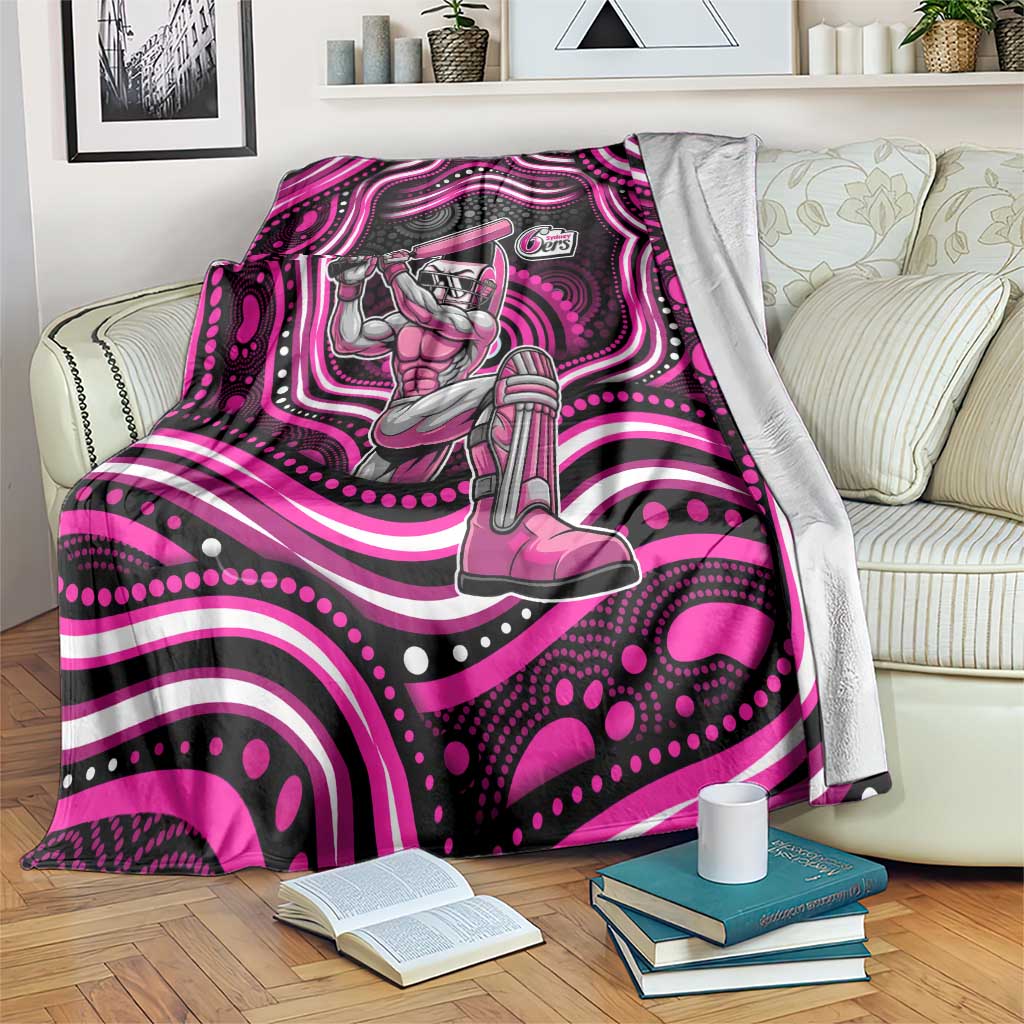 Sydney Sixers Cricket Blanket Australian Cricket Mascot - Modern Indigenous Style