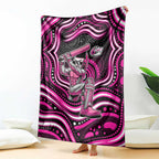 Sydney Sixers Cricket Blanket Australian Cricket Mascot - Modern Indigenous Style