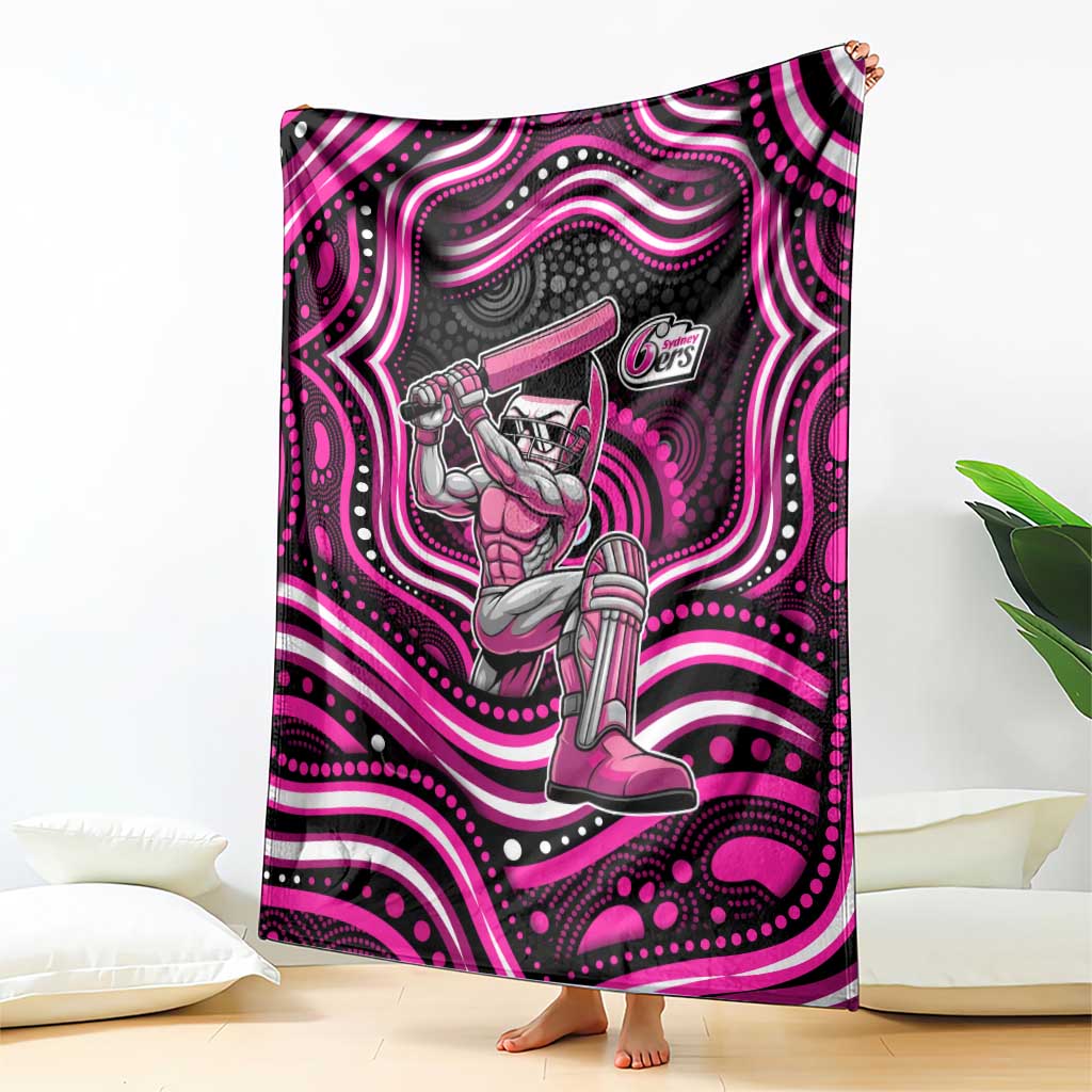 Sydney Sixers Cricket Blanket Australian Cricket Mascot - Modern Indigenous Style