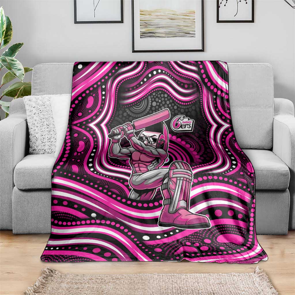 Sydney Sixers Cricket Blanket Australian Cricket Mascot - Modern Indigenous Style